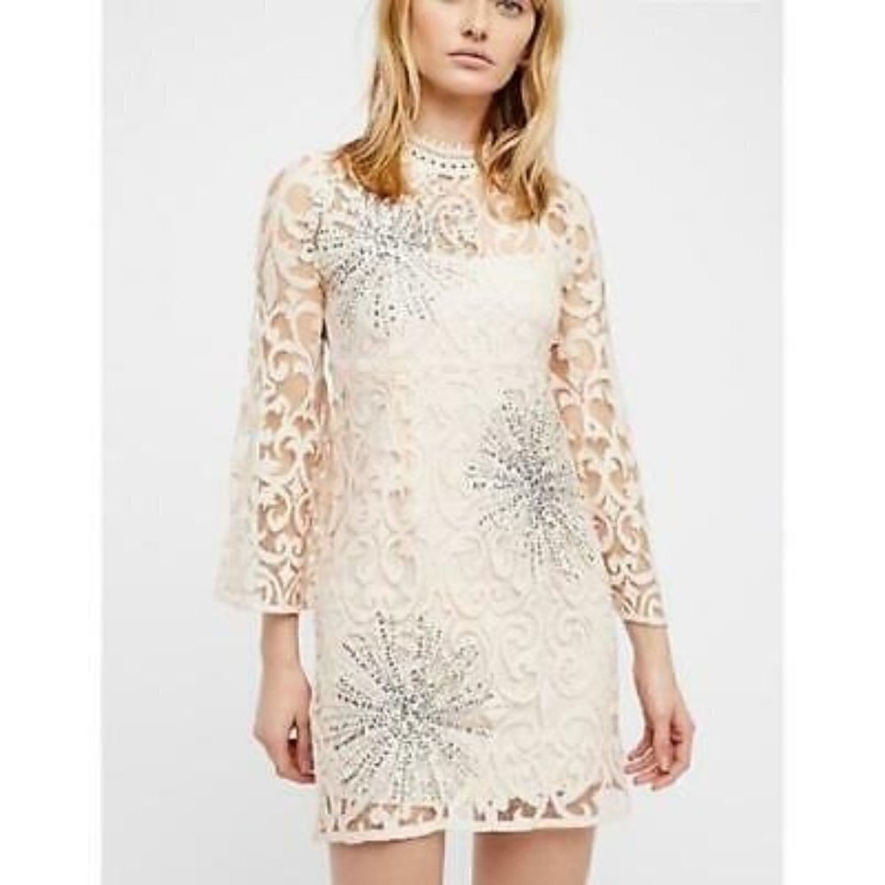 NEW FREE PEOPLE WOMENS NORTH STAR A-LINE DRESS
